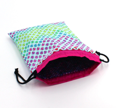 Projektbeutel / Handarbeitsbeutel mit Kordel Marienkäfer